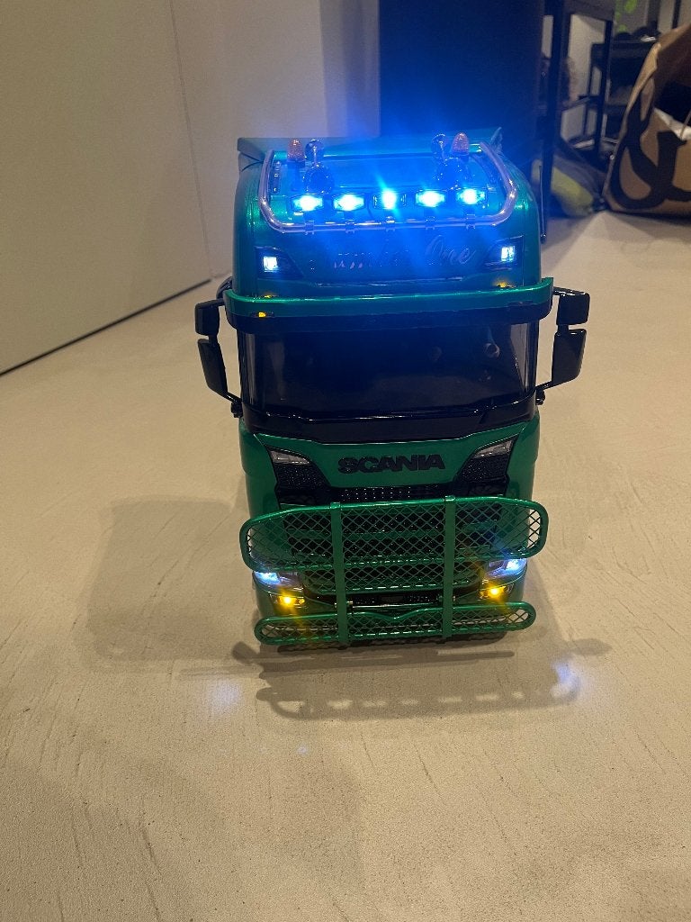 Tamiya truck scania 770 met MFC-03 1/14, Schaal 1:14, Zo goed als nieuw, Auto onroad, RTR (Ready to Run)