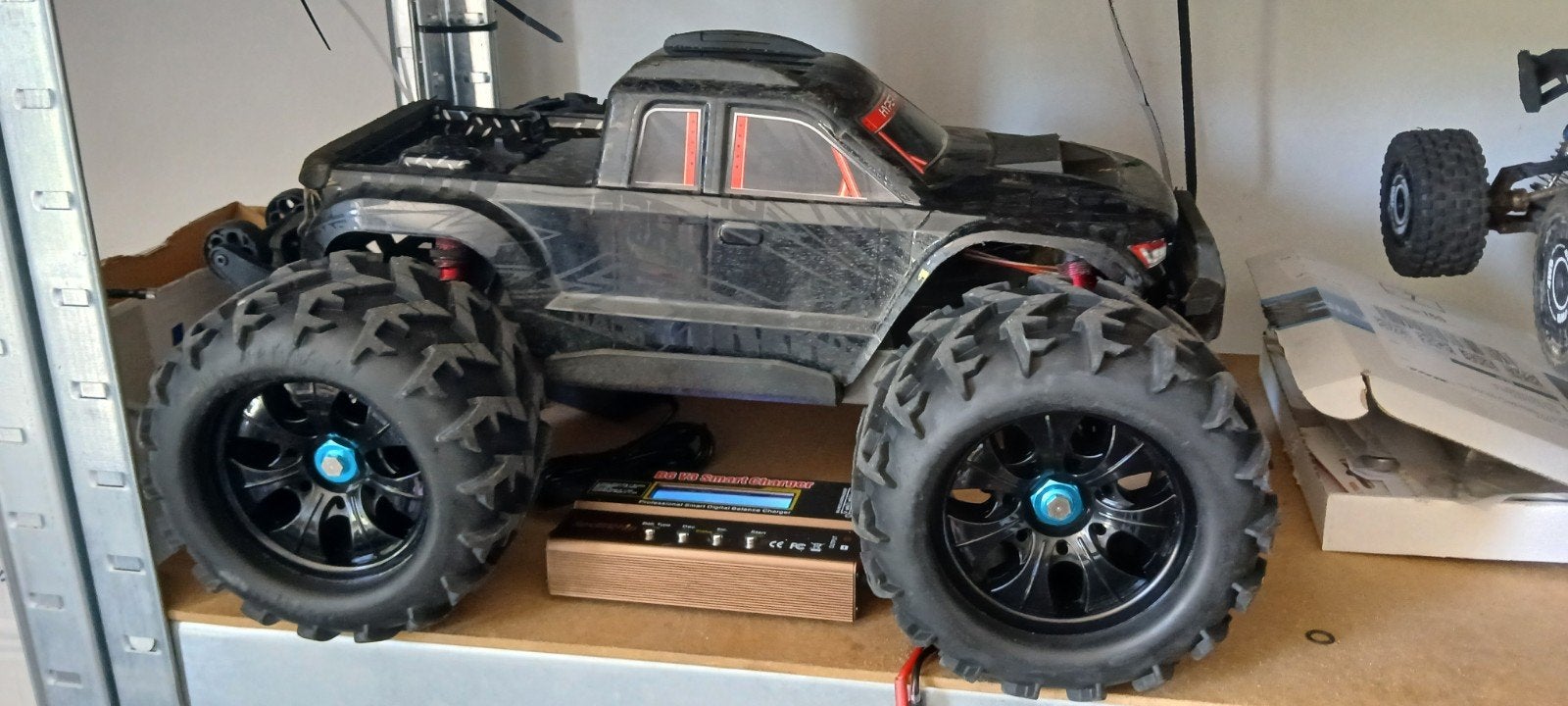 MJX Hyper Go 10208 1:10 RC Monster Truck (4S Brushless)RTR, Elektro, Auto offroad, Ophalen of Verzenden, Zo goed als nieuw