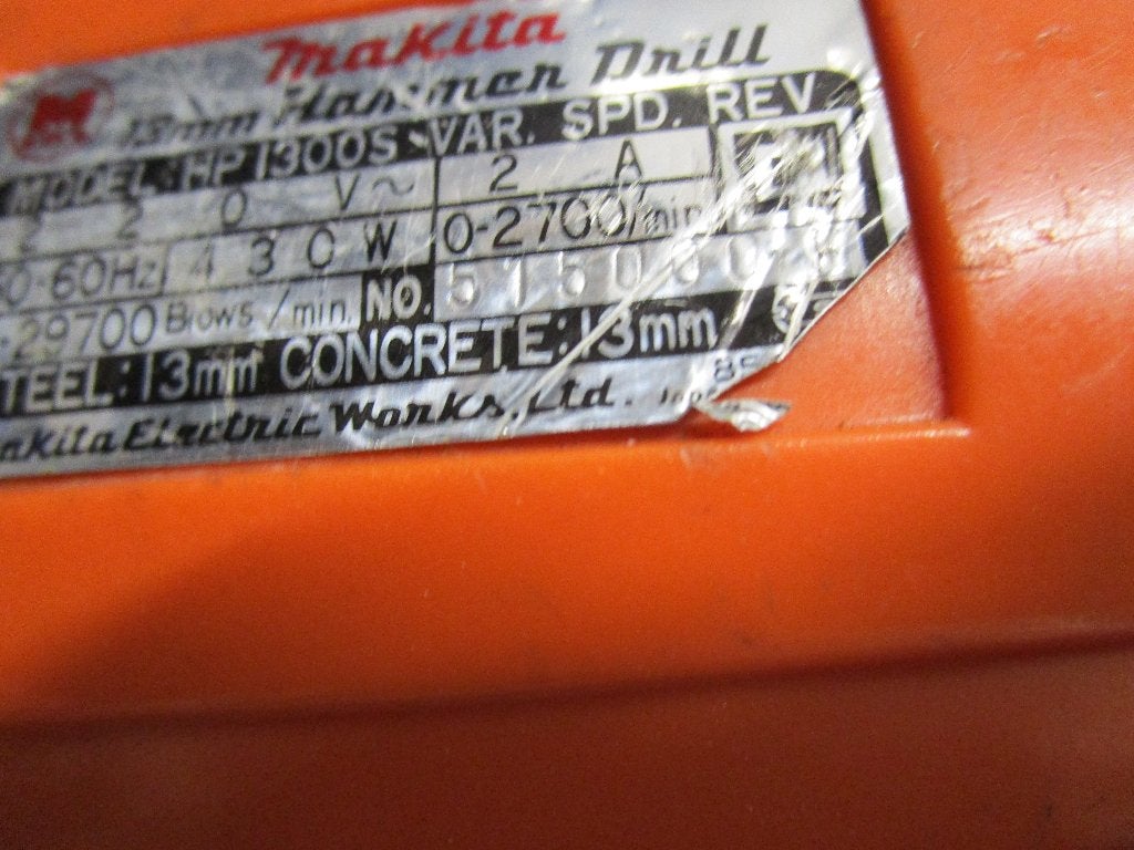 Makita HP1300S Klopboormachine - Gebruikt, Boormachine, Gebruikt, Ophalen of Verzenden, Klopboormechanisme