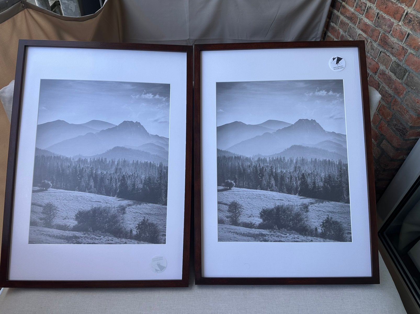Fotolijst walnoot 50x70 3 stuks, ook los te koop, Ophalen, Zo goed als nieuw, Fotolijst