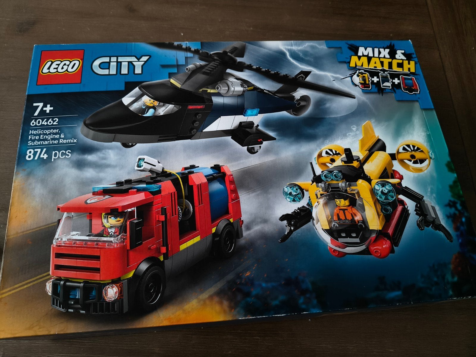 LEGO City 60462 Helikopter, Brandweerwagen & Onderzeeër, City, Inclusief instructies, Lego, Ophalen of Verzenden
