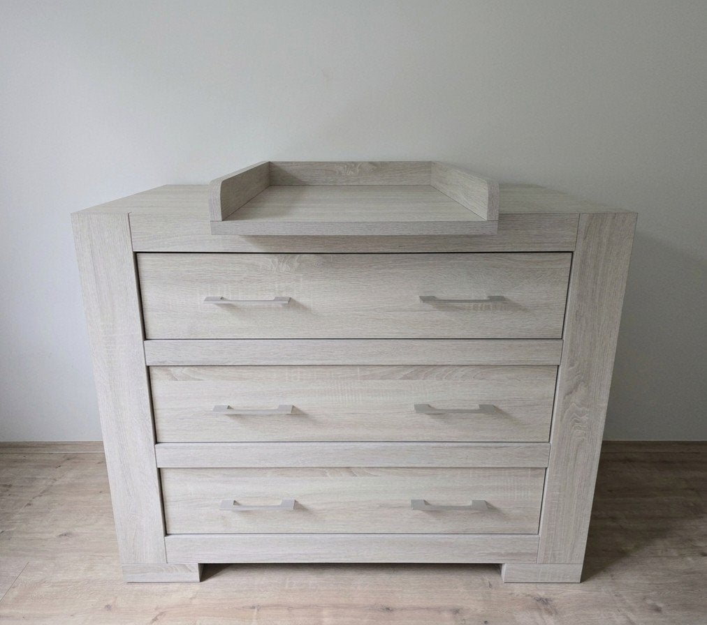 Interbaby Ohio commode Grijs/Wit/Beige met bladvergroter, Ophalen, 50 tot 70 cm, 100 cm of meer, Zo goed als nieuw