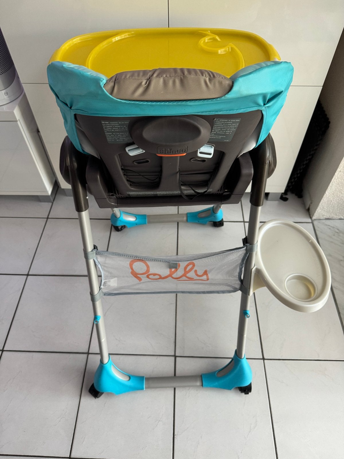 Chicco Polly kinderstoel met afneembaar eetblad, Ophalen of Verzenden, Gebruikt, Meegroeistoel, Afneembaar eetblad