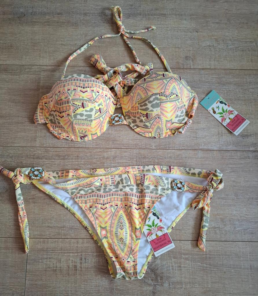 Gele/Gekleurde "Boho Bikini's" dames bikini. Mt.L/XL., Geel, Nieuw, Ophalen of Verzenden, Bikini