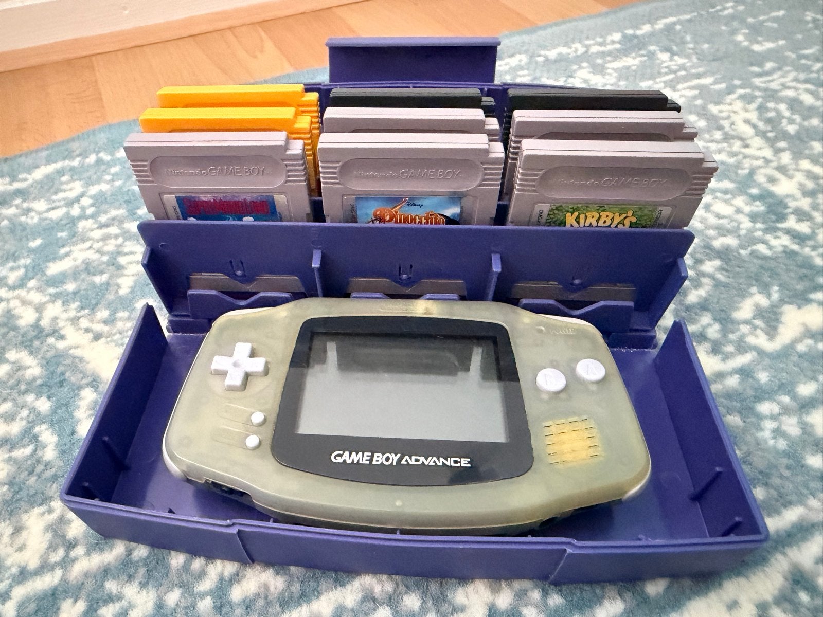 Game Boy Advance met 9 games en opbergcase, Spelcomputers en Games, Spelcomputers | Nintendo Game Boy, Ophalen of Verzenden, Gebruikt