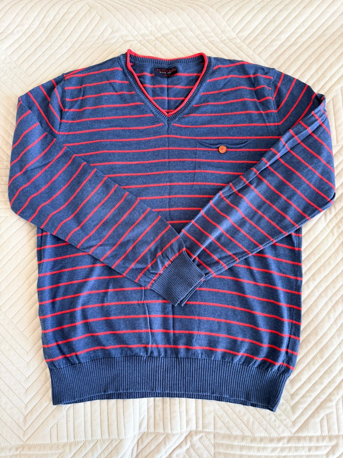 Men’s sewater by U.S. Polo, size M, Ophalen of Verzenden, Gedragen, Maat 48/50 (M), Blauw