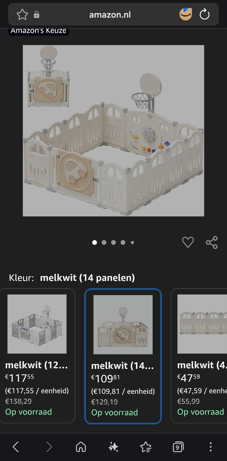 Babybox/Speelhek - 4 maanden gebruikt, goede staat, Kinderen en Baby's, Ophalen, Zo goed als nieuw