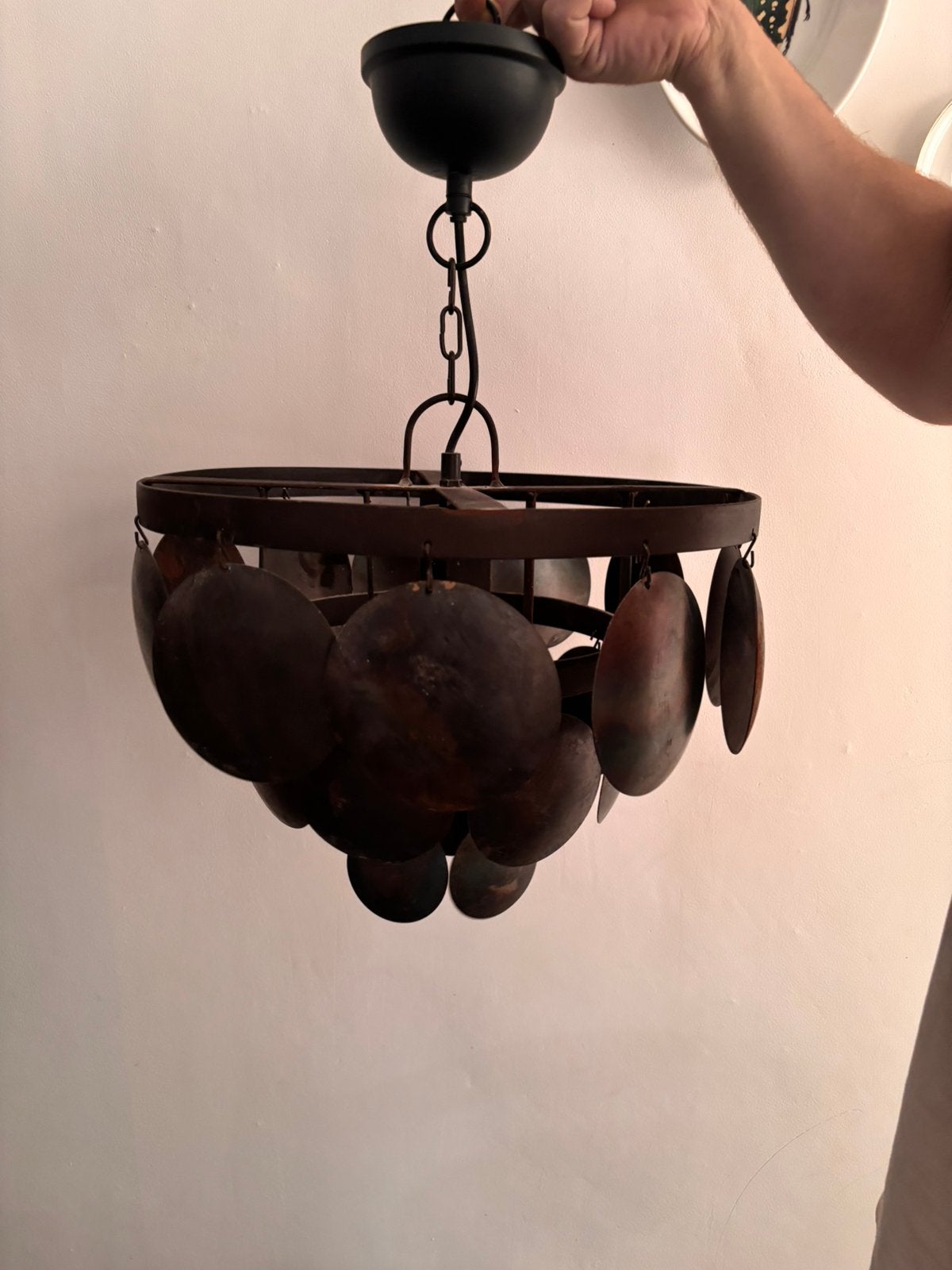 Schijfjeslamp 40cm, Huis en Inrichting, Ophalen, Zo goed als nieuw