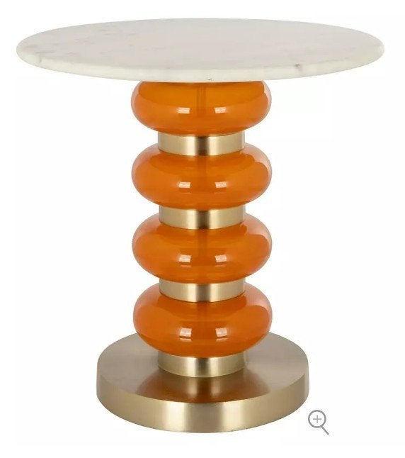 Richmond Interiors Boann bijzettafel — Oranje — NIEUW, Huis en Inrichting, Tafels | Bijzettafels, Overige materialen, Minder dan 55 cm