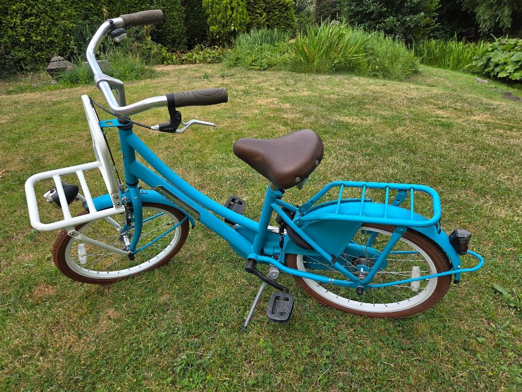 Meisjesfiets Popal 20 inch turquoise, Ophalen, Terugtraprem, Gebruikt, Handrem
