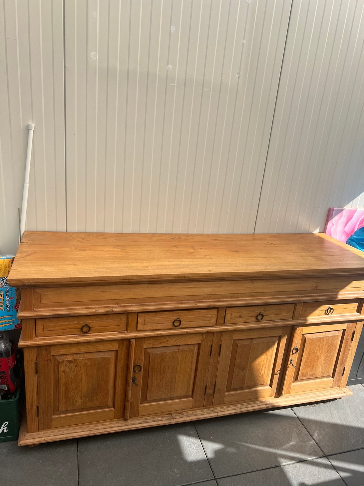 Leuk teak Dressoir GRATIS af te halen, Huis en Inrichting, Kasten | Dressoirs, Ophalen, Gebruikt, Teakhout, 50 tot 100 cm