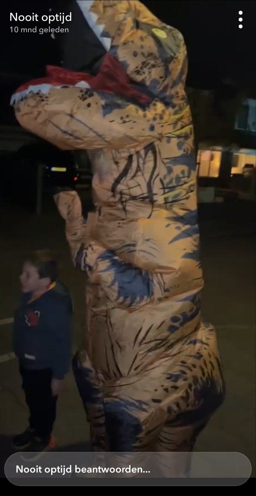 Opblaasbaar T-Rex Kostuum - Perfect voor Feestjes!, Ophalen of Verzenden, Zo goed als nieuw, Pak of Jurk