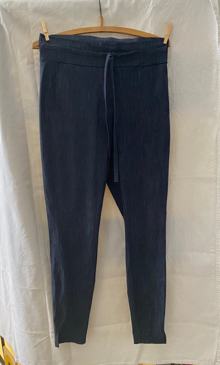 Studio anneloes downstairs jeans/denim broek M travelstof, Ophalen of Verzenden, Zo goed als nieuw, Blauw, Lang