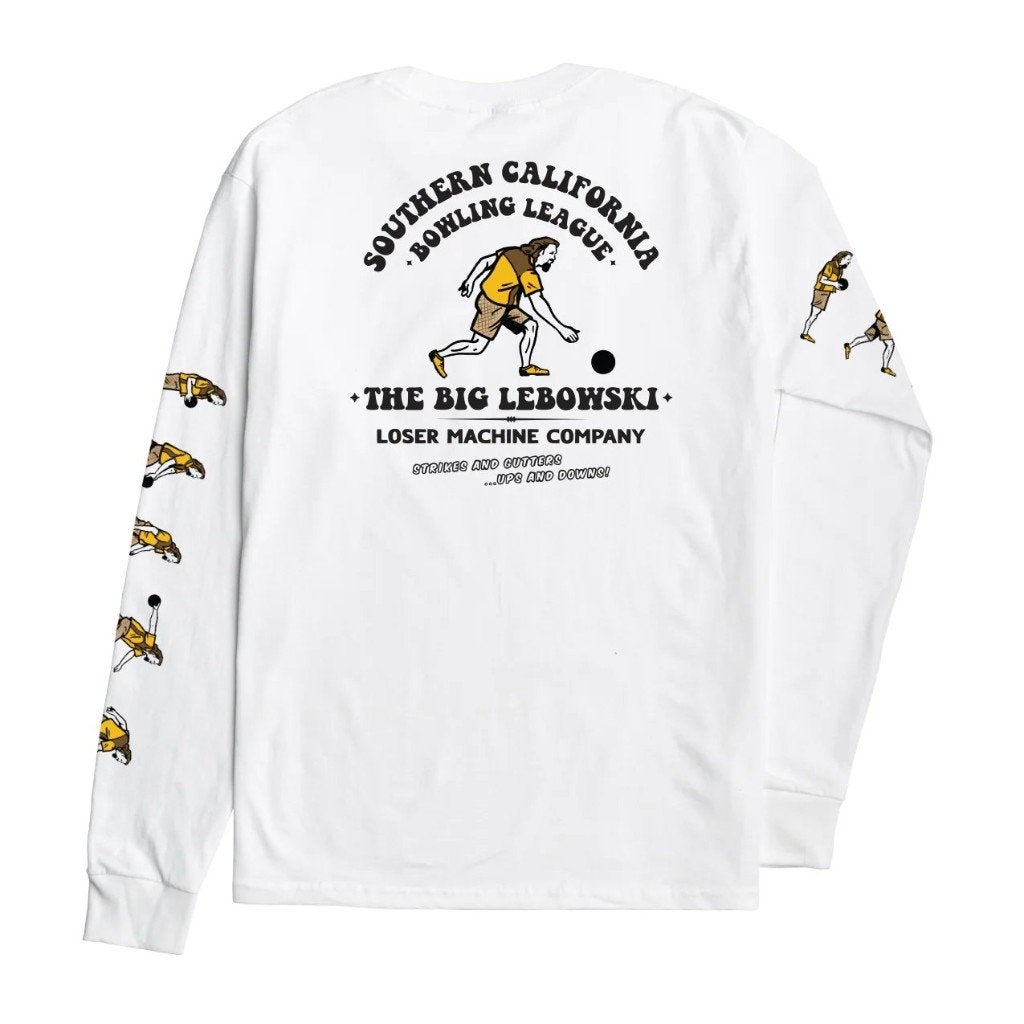 LOSER MACHINE X THE BIG LEBOWSKI OVER THE LINE  longsleeve, LOSER MACHINE, Info@workingclassrebel.com, LOSER MACHINE X LEBOWSKI