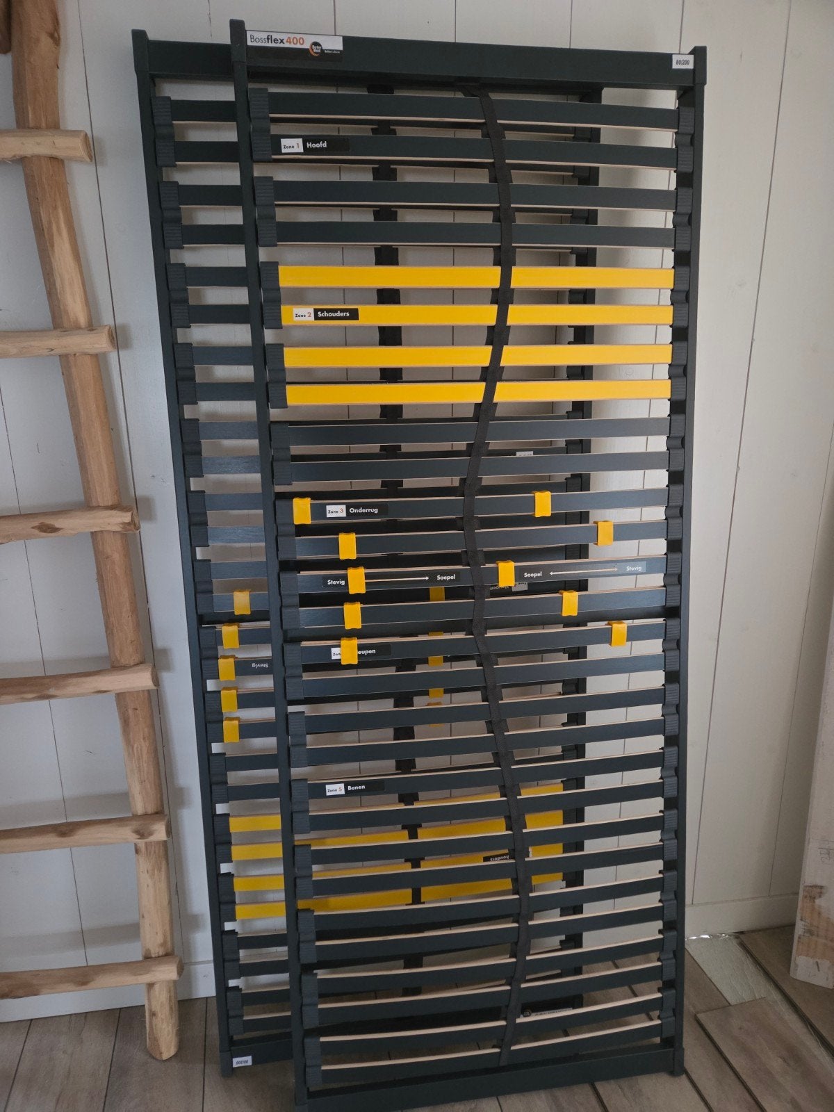 BosFlex 400 lattenbodem, verstelbaar, 80x200 cm, Ophalen, Eenpersoons, 80 cm, Bedbodem