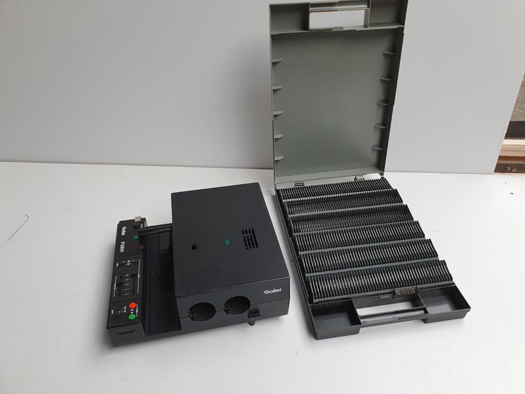 Rollei P3801 diaprojector met diaprojector slides, Audio, Tv en Foto, Diaprojectors, Ophalen of Verzenden, Zo goed als nieuw