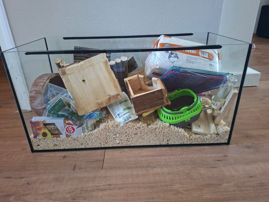 Hamsterscaping met alle benodigdheden., Dieren en Toebehoren, Knaagdieren en Konijnen | Hokken en Kooien, Ophalen, Zo goed als nieuw