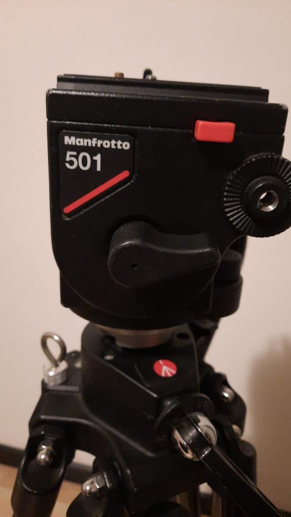 Manfrotto professioneel videostatief 028B met videokop 501, Ophalen, Zo goed als nieuw, Overige typen
