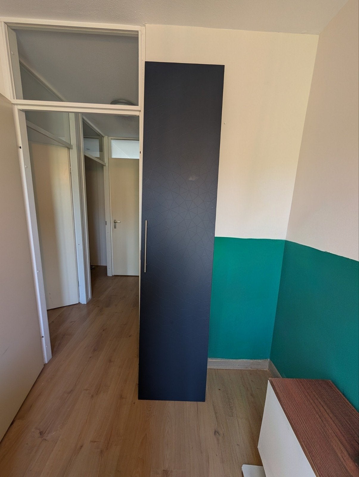 IKEA PAX kastdeur donkerblauw met geometrisch patroon, Huis en Inrichting, Kasten | Kledingkasten, Ophalen, Minder dan 50 cm, 200 cm of meer