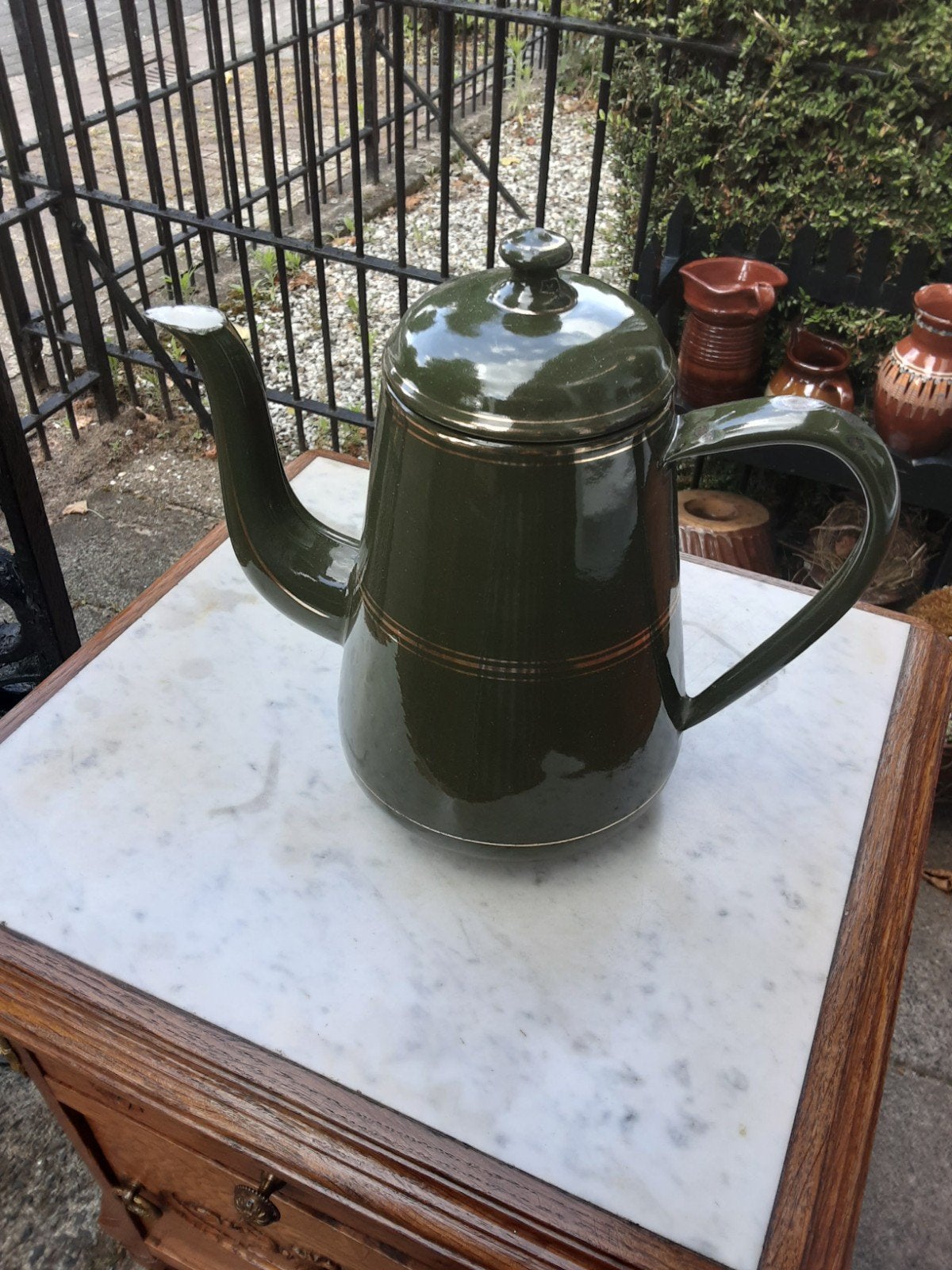 Emaille koffiepot, Antiek en Kunst, Antiek | Emaille, Ophalen