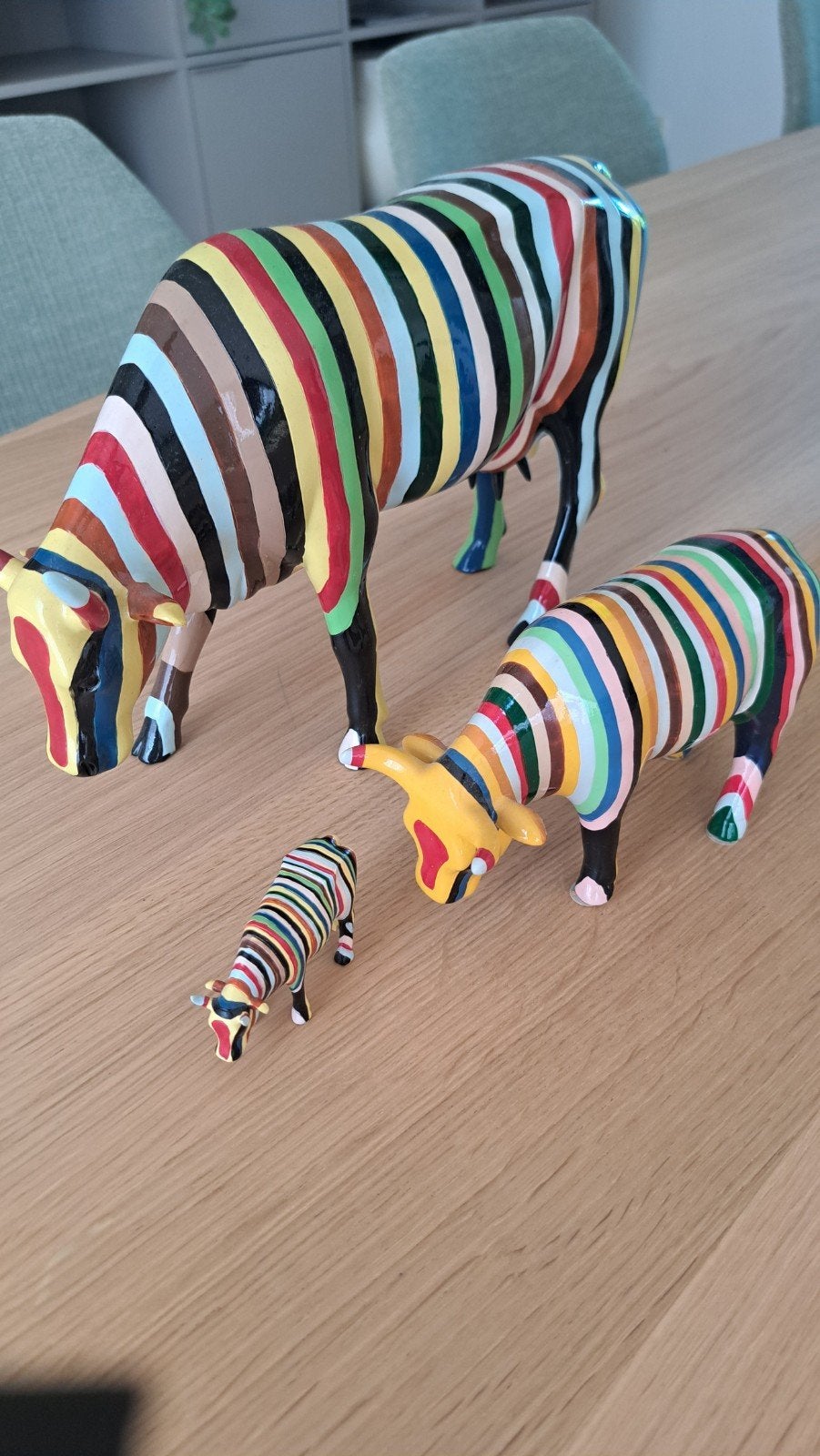 Cow Parade beelden set - Grote, middel en kleine koe, Ophalen, Zo goed als nieuw, Dier