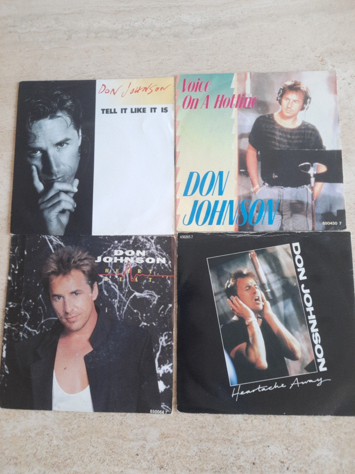 4x vinyl singels van Don Johnson, Cd's en Dvd's, Vinyl | Pop, Ophalen of Verzenden
