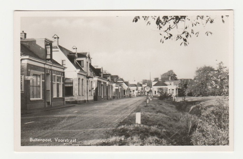 Buitenpost - Voorstraat, Verzenden, 1940 tot 1960, Ongelopen, Friesland