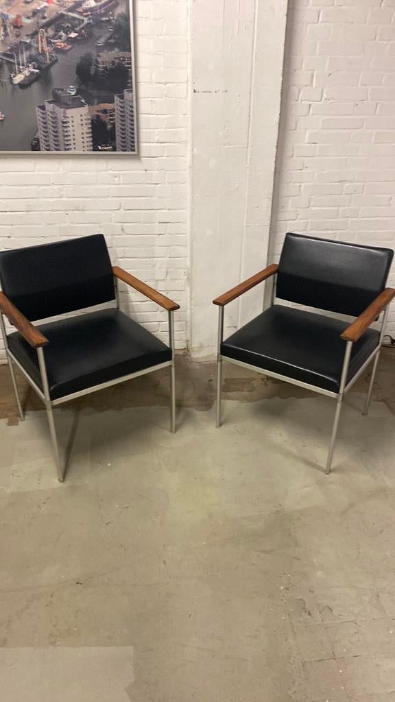 Lubke stoelen, Ophalen, Zwart, Zo goed als nieuw, Leer