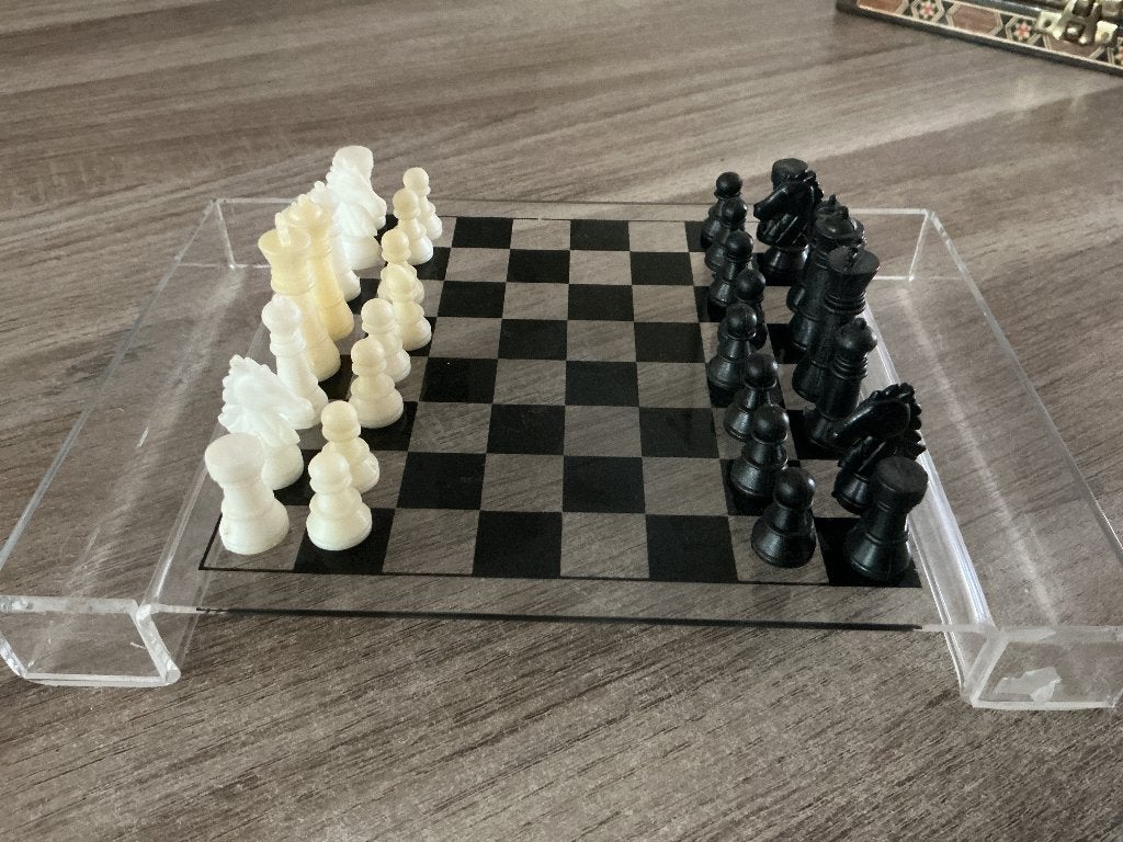 Schaakspel klein plastic, Een of twee spelers, Ophalen of Verzenden, Gebruikt, Reisspel