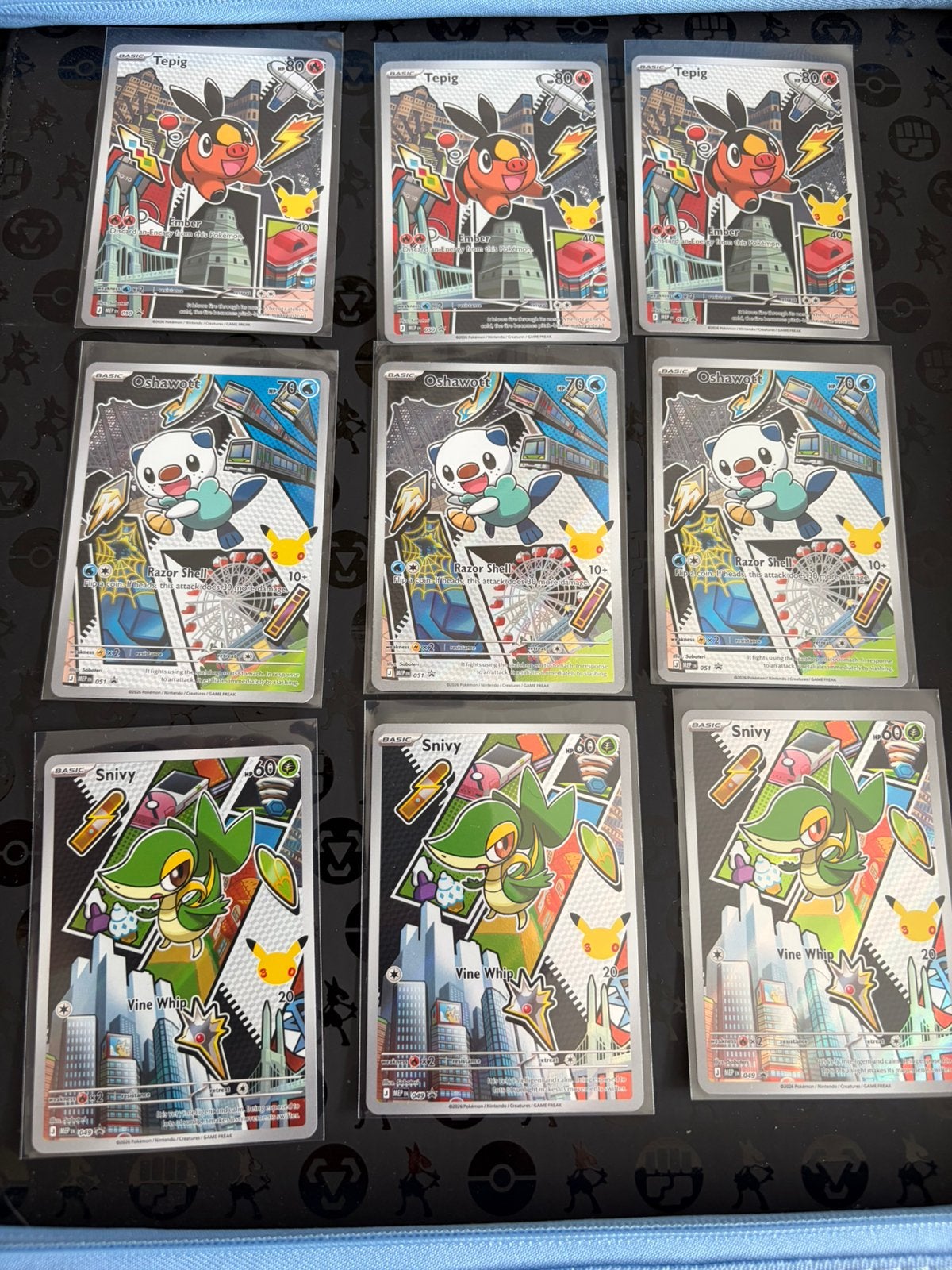 First Partner series 3 Snivy ,Oshawott , Tepig Pokemon kaart, Ophalen, Zo goed als nieuw