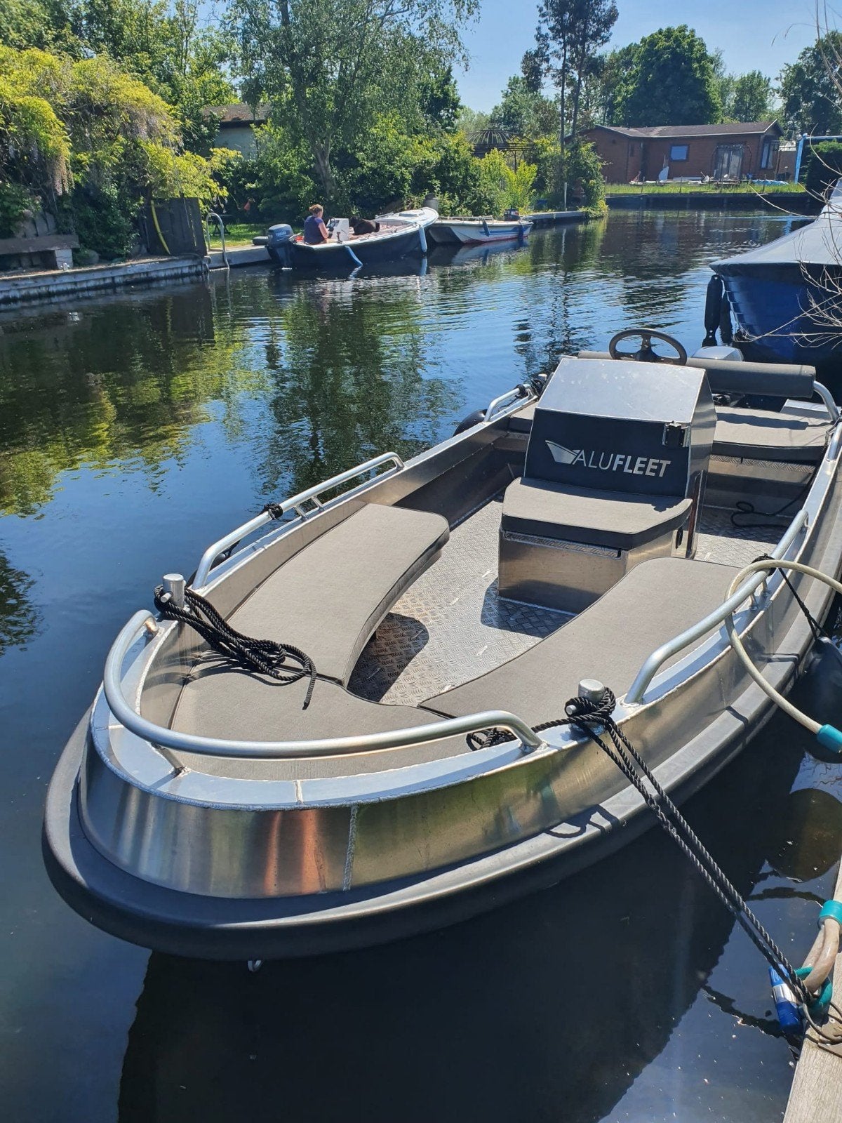 Alu Fleet boot 4.4 mtr- 15 pk yamaha motor- zgan, Ophalen of Verzenden