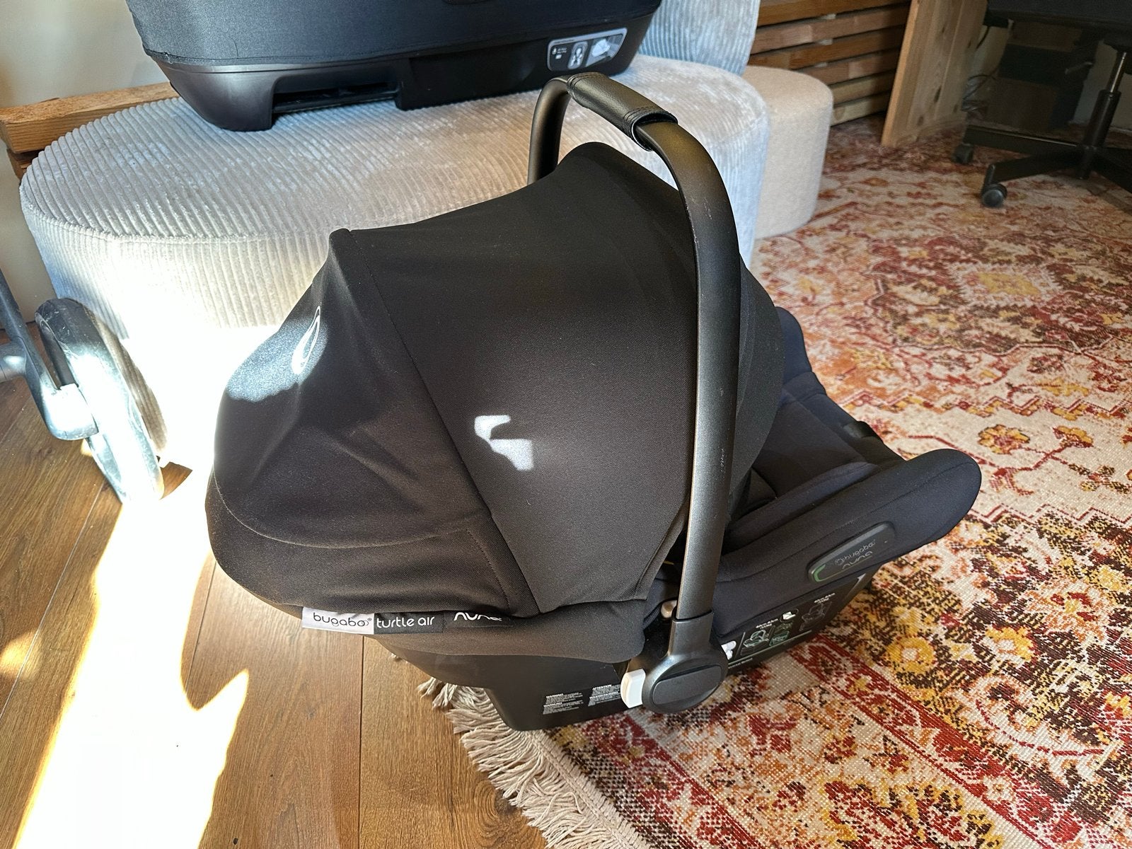 Bugaboo Turtle Air by Nuna autostoel, Autogordel of Isofix, Zijbescherming, Zo goed als nieuw, 0 t/m 13 kg