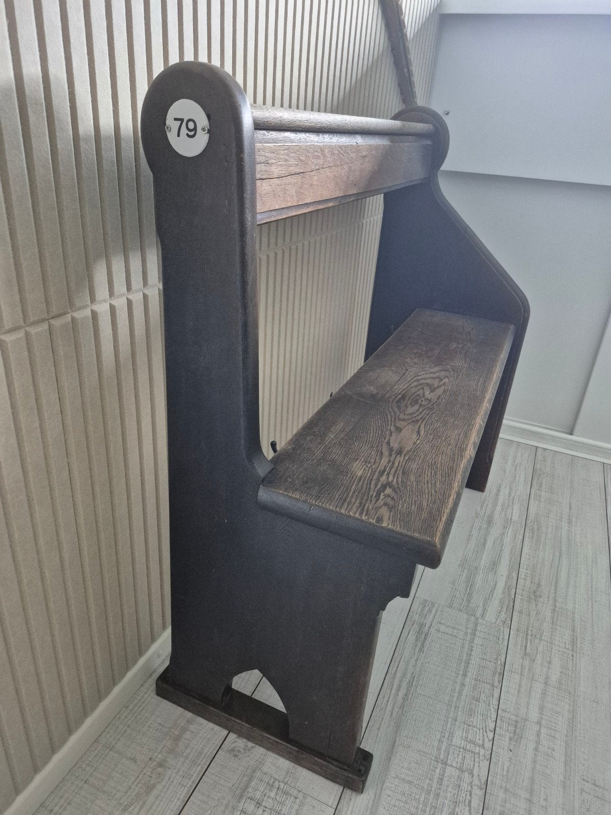 Originele antieke kerkbank - 93 cm breed, Ophalen of Verzenden