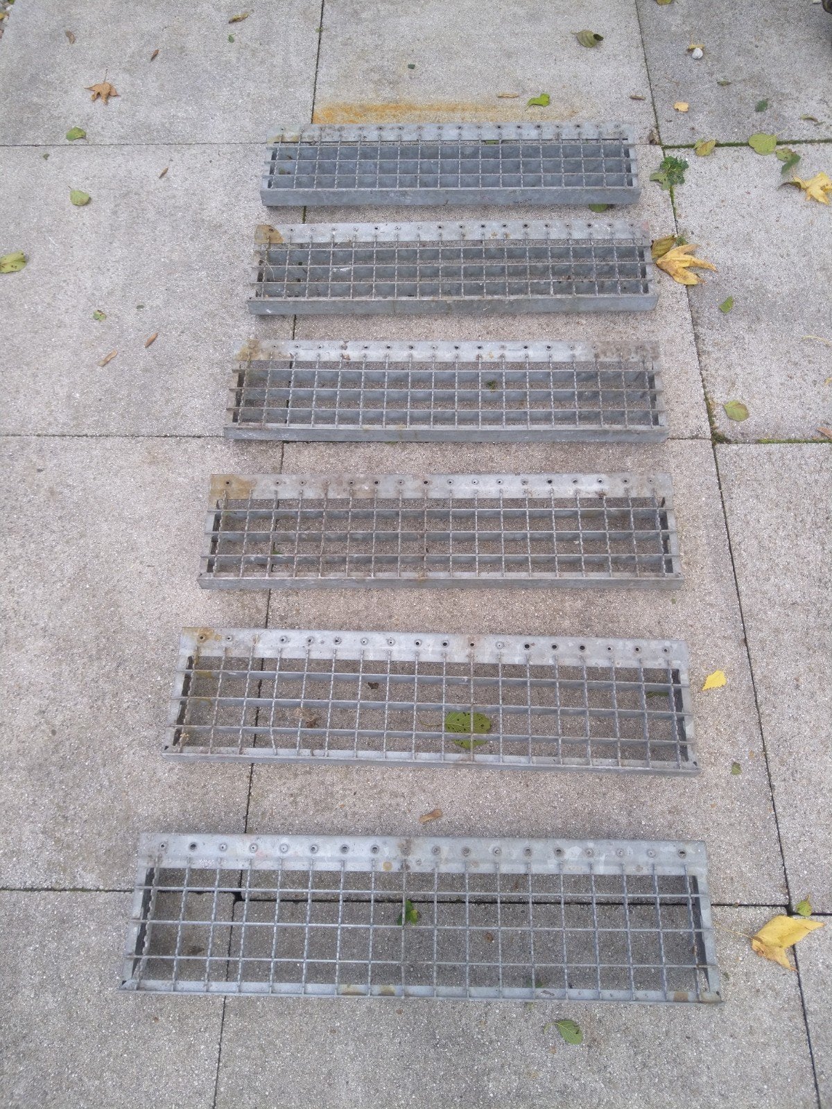 6x Metalen rooster treden voor trap of ladder, Ophalen of Verzenden, Gebruikt, Trap, Minder dan 2 meter