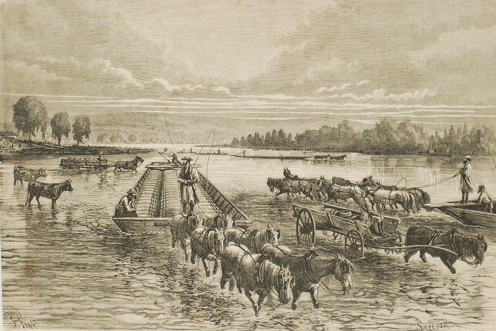 Antieke gravure: Olie Pennsylvania Le Monde Illustré 1870, Verzamelen, Verzenden, Voor 1940, Zo goed als nieuw, Overige onderwerpen