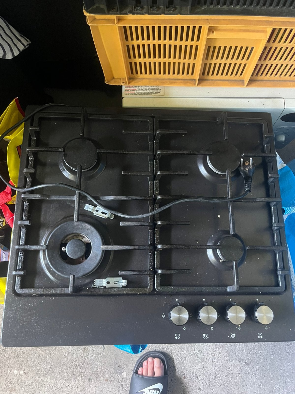 Gasfornuis 50x60, Ophalen, 4 kookzones, Zo goed als nieuw, Gas