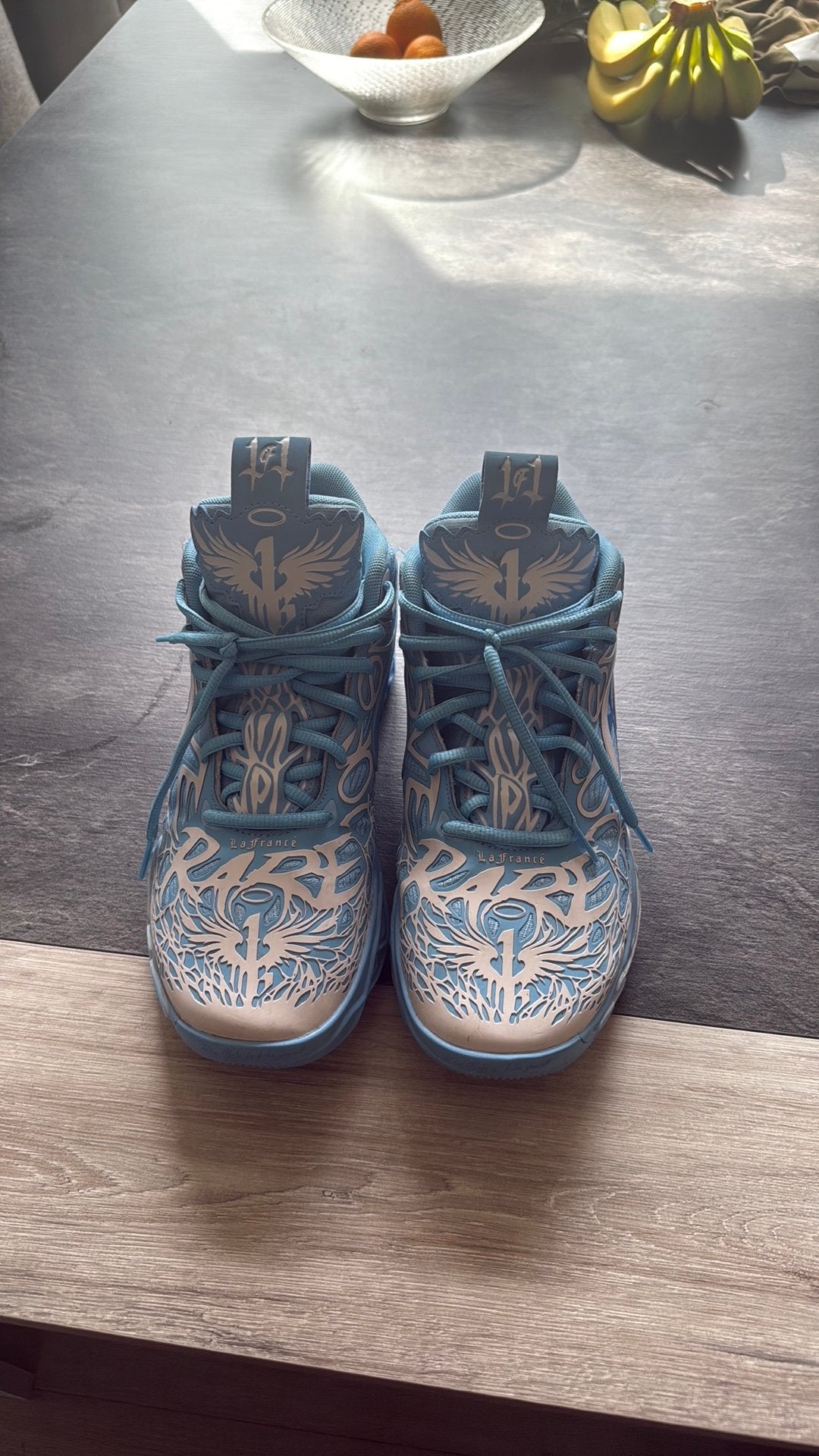 Puma x LaMelo Ball Basketbalschoen maat 40,5, Ophalen, Blauw, Sportschoenen, Zo goed als nieuw
