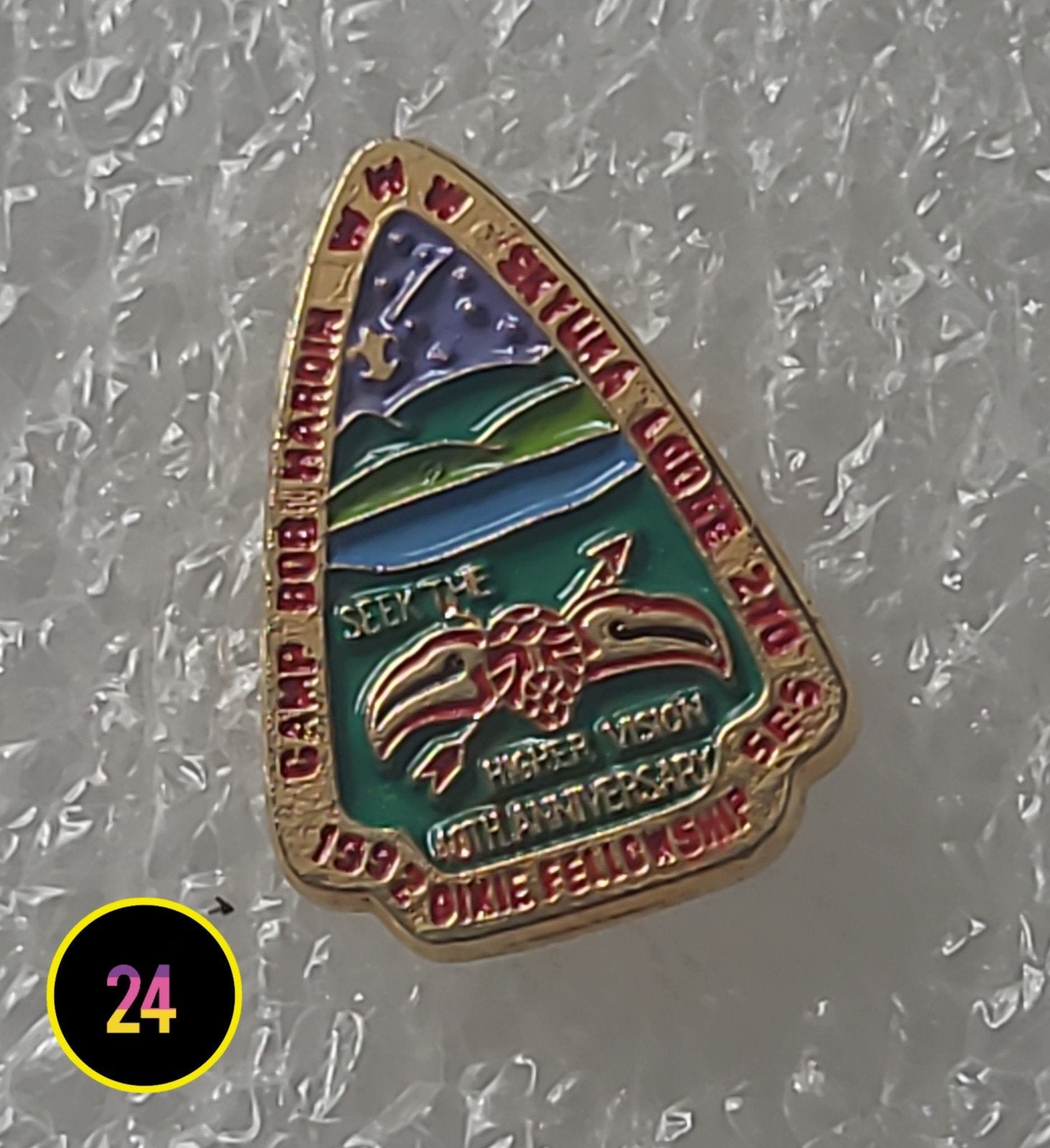 Vintage Pin: Camp Bob Hardin 1992 Dixie Fellowship, Verzenden
