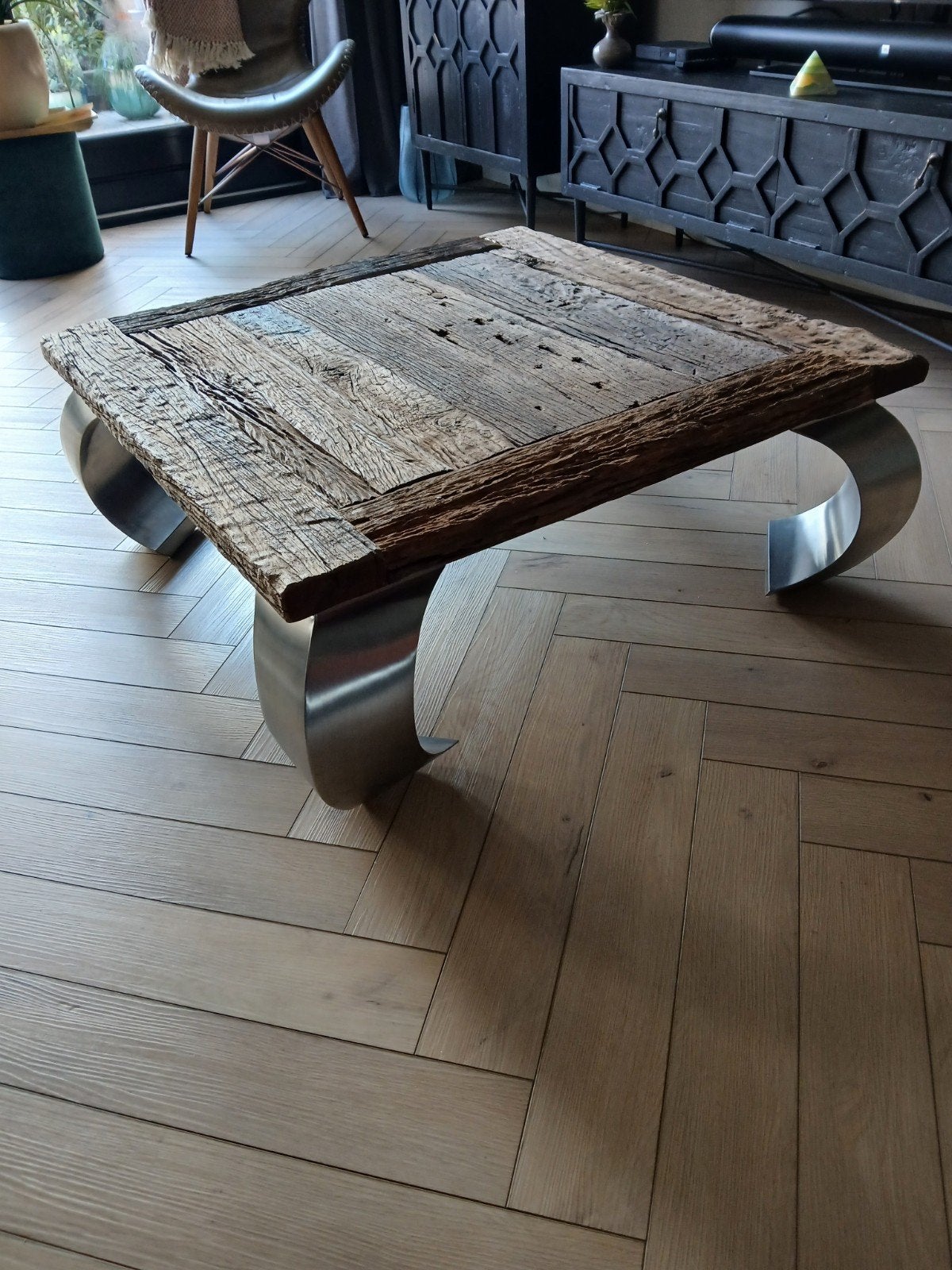 salontafel, Ophalen, Gebruikt, 50 tot 100 cm, Vierkant
