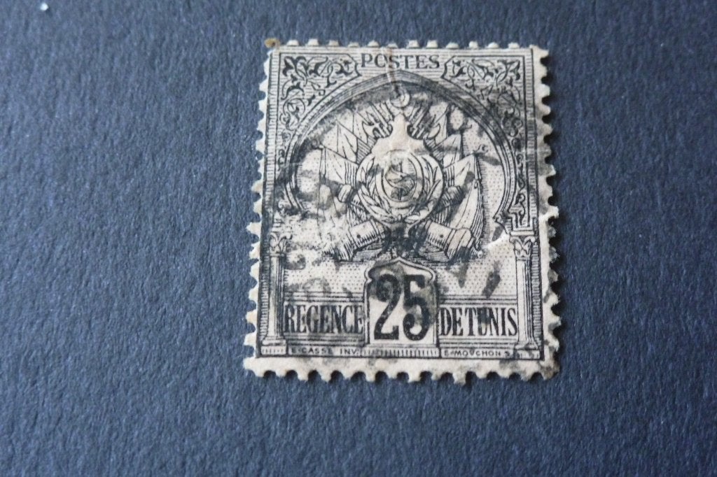 Postzegels - Tunesie - 25 waarde rond 1900 gestempeld (ca 24, Ophalen of Verzenden, Overige landen, Gestempeld