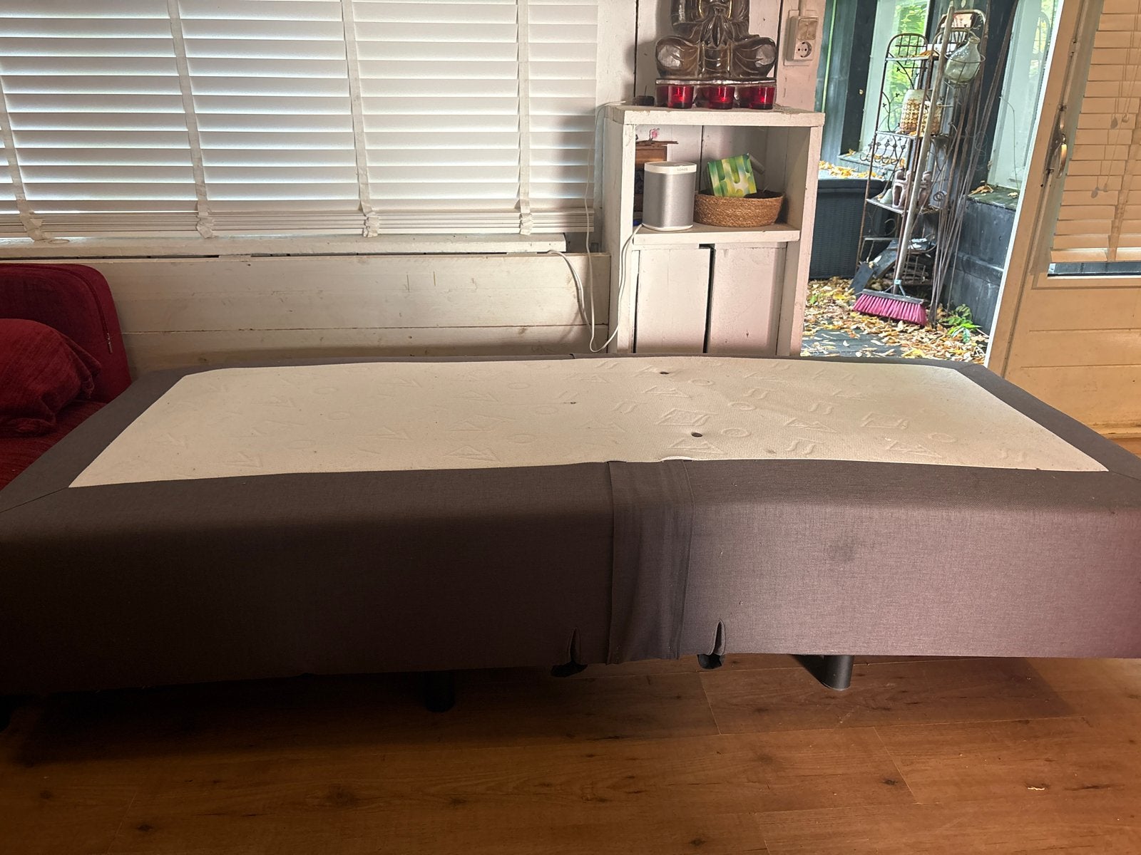 Extra lang electrisch verstelbaar bed 90x220 cm met motor, Ophalen, 90 cm, Eenpersoons, 220 cm