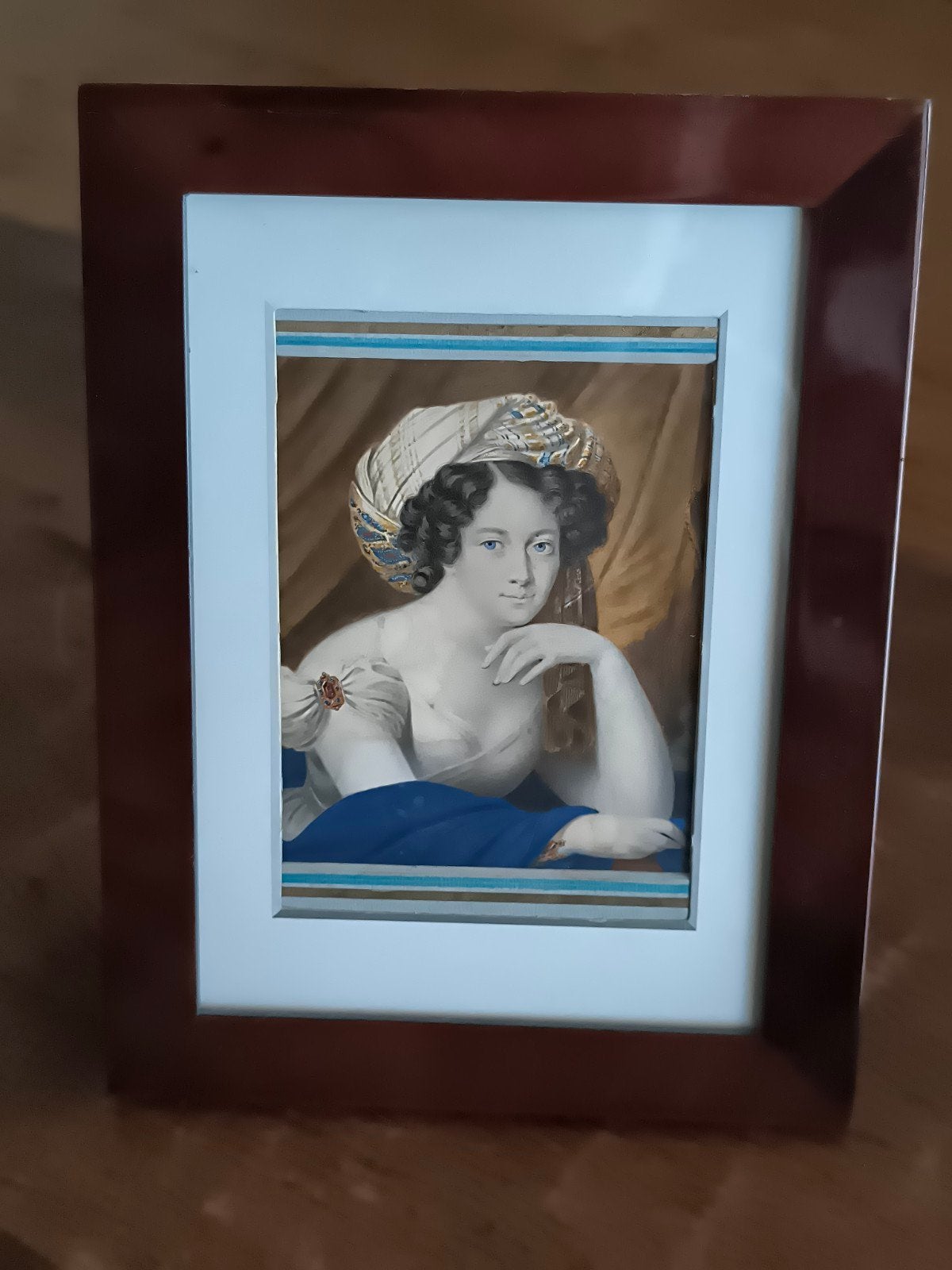 Antiek portret miniatuur aquarel geschilderd, Ophalen of Verzenden