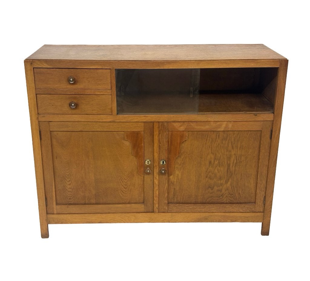 Antieke Eiken Art Deco Kastje Compact Design Gangkast, Antiek en Kunst, Ophalen of Verzenden