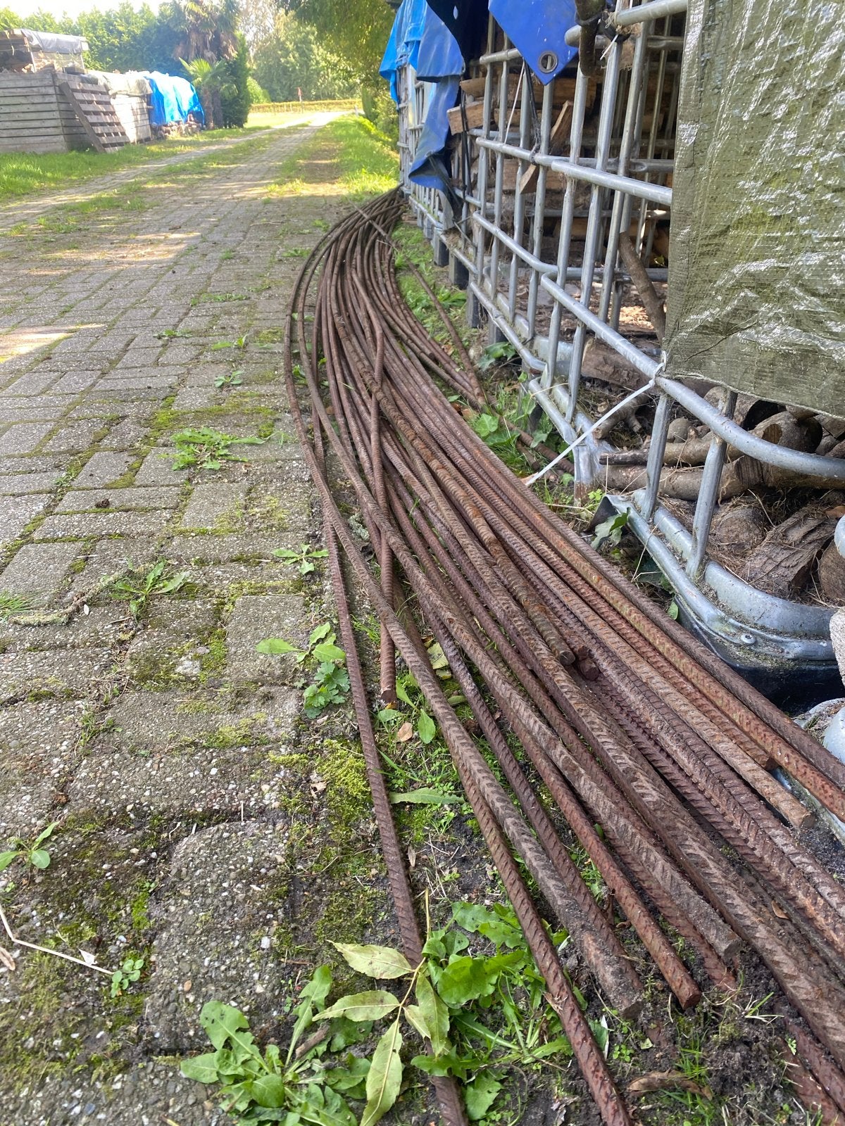 Bewapeningsstaal - 30x 6m en diverse kortere stukken, Ophalen, Gebruikt, IJzer