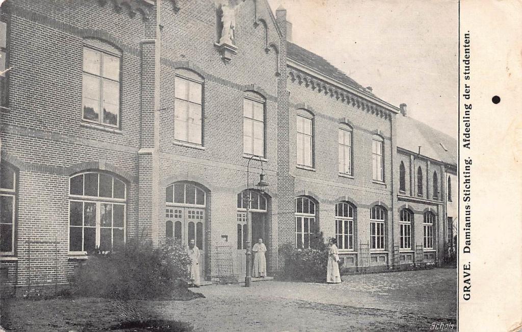 443 Grave - Damianus Stichting Afdeeling der studenten 1910, Verzamelen, Ophalen of Verzenden, Voor 1920, Gelopen, Noord-Brabant