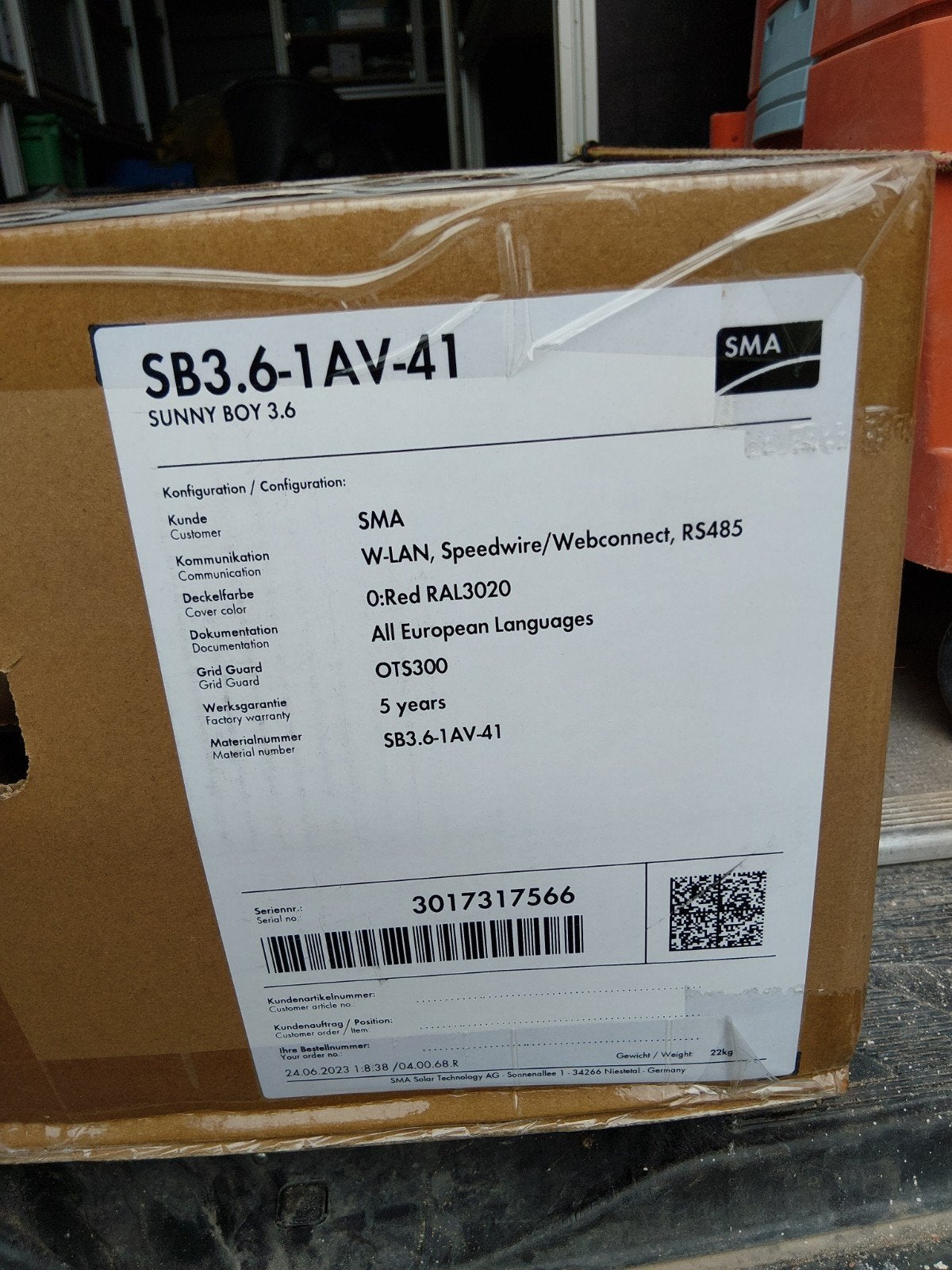 SMA Sunny Boy 3.6kW omvormer - Nieuw in doos, Doe-het-zelf en Verbouw, Ophalen of Verzenden, Nieuw, Overige typen