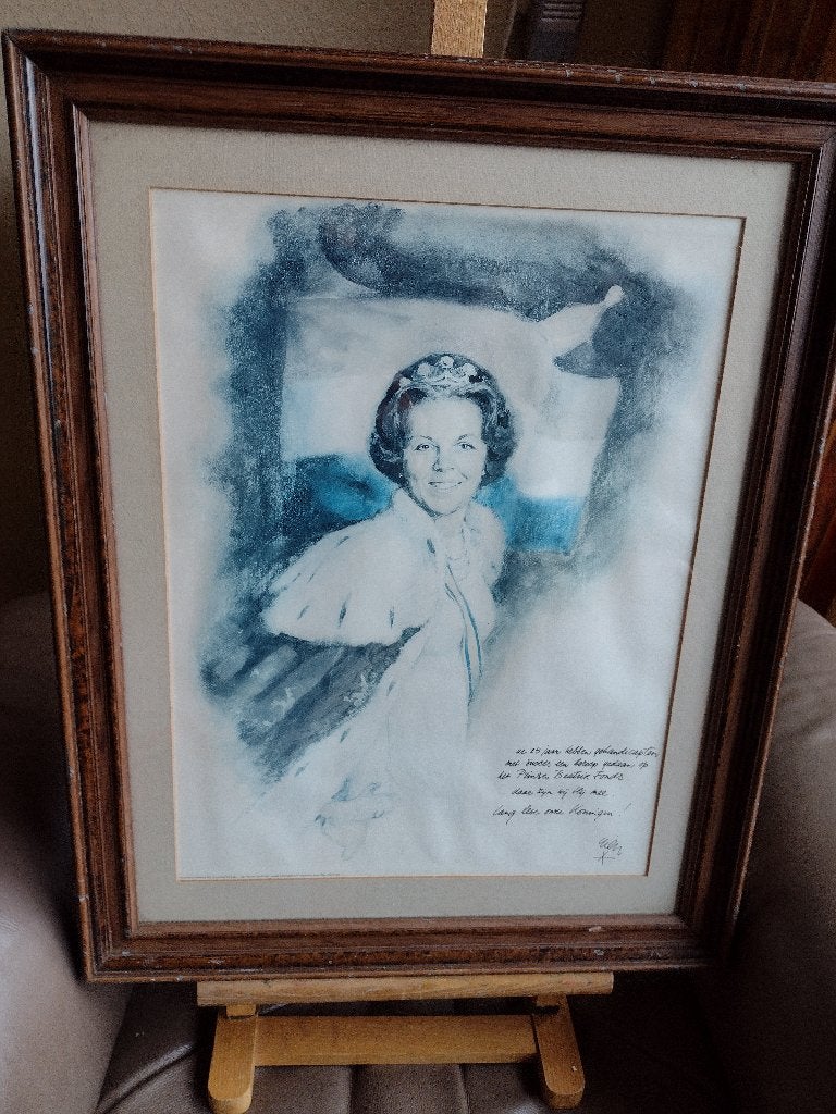 Koningin Beatrix zie foto's, Verzamelen, Ophalen of Verzenden, Zo goed als nieuw, Kaart, Foto of Prent