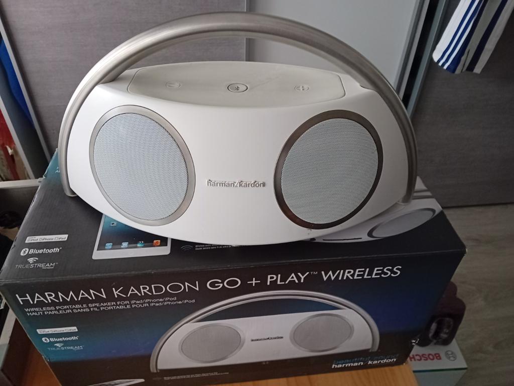 Harman Kardon Go + Play speaker wit, Audio, Tv en Foto, Luidsprekers, Overige merken, Overige typen, Ophalen of Verzenden, Zo goed als nieuw