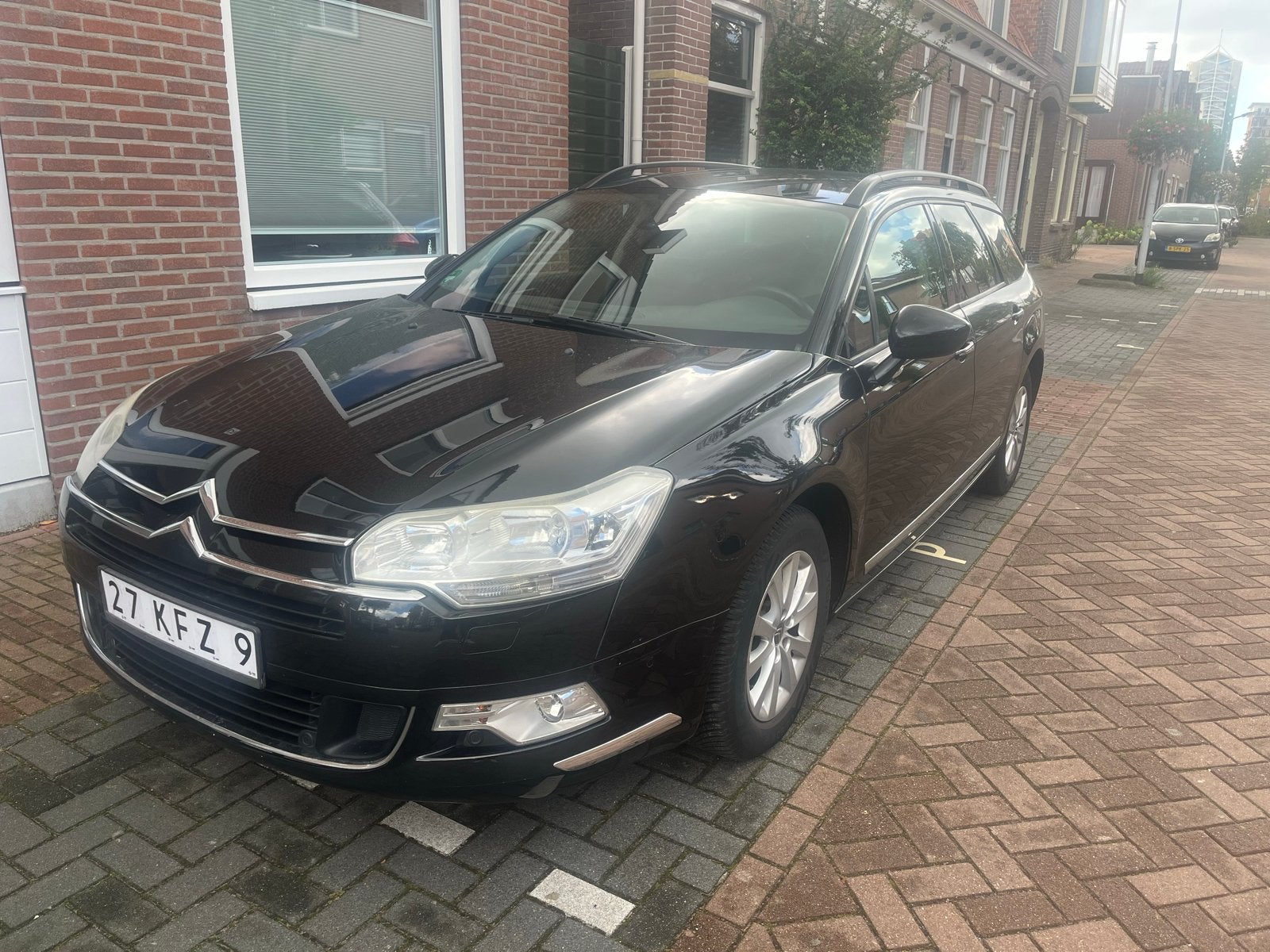 Citroën C5 1.6 Hdif Tourer 2009 Zwart, Auto's, Citroën, Voorwielaandrijving, Zwart, Sound system, Leder en Stof