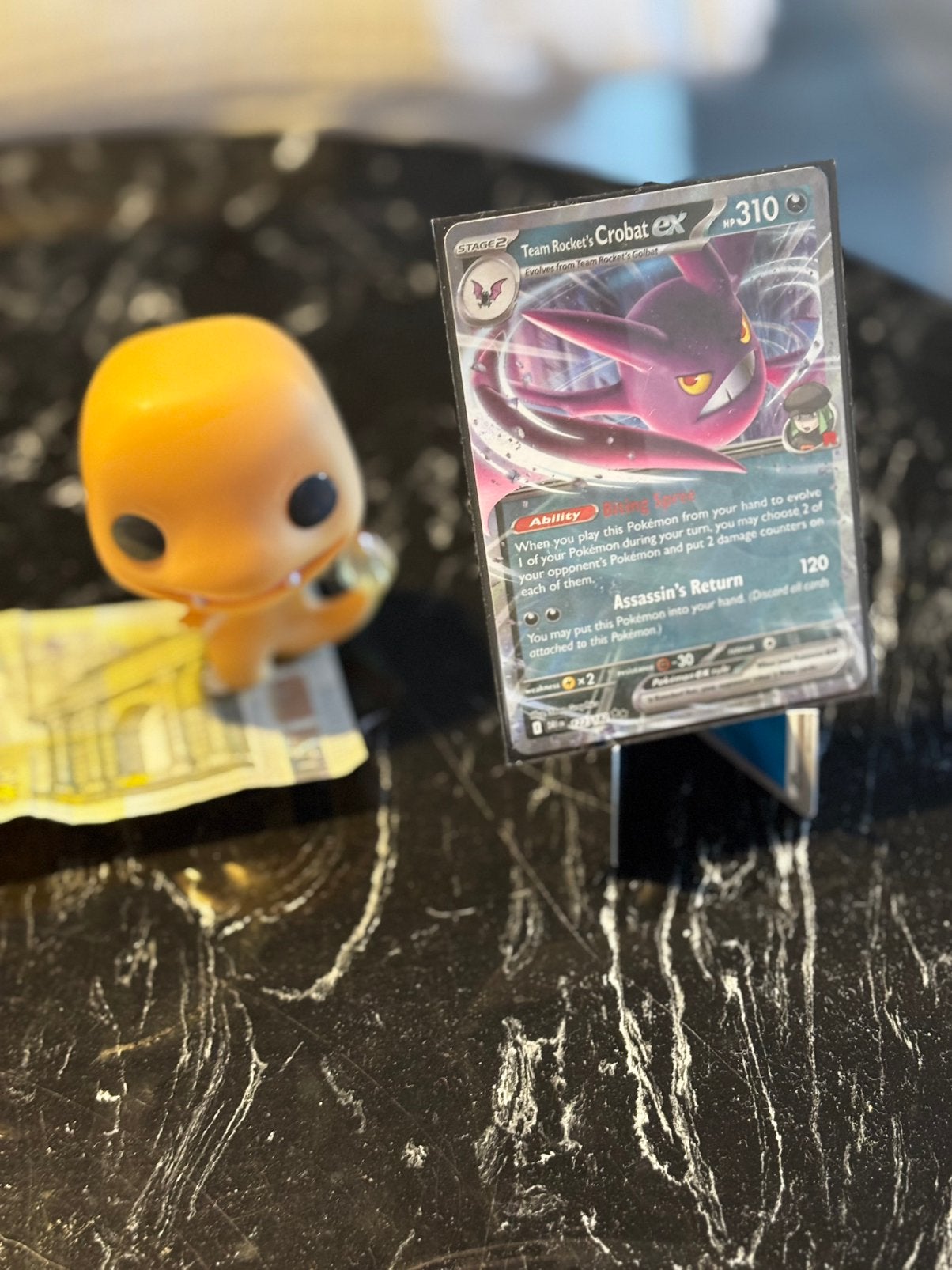 Team Rocket's Crobat ex Pokémon kaart, Ophalen, Zo goed als nieuw, Losse kaart